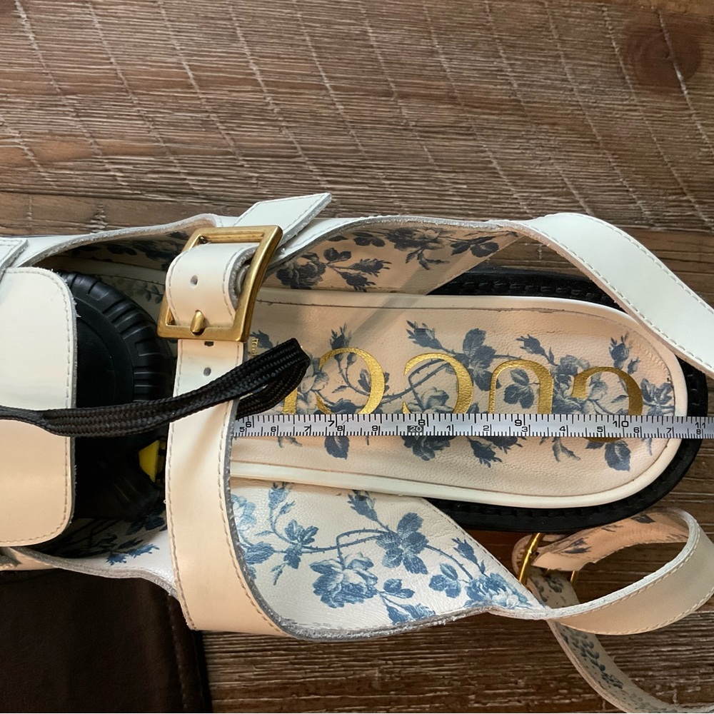 Gucci white off lug sandals size 41/10-10.5 - Picture 6 of 14